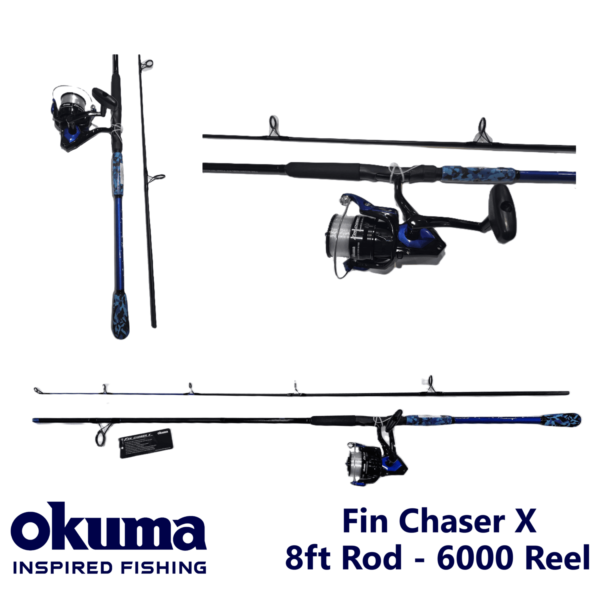 Okuma Fin Chaser X Combo | Best Beginner Combo | 8ft Rod 6000 Spinning Reel & Nylon Line