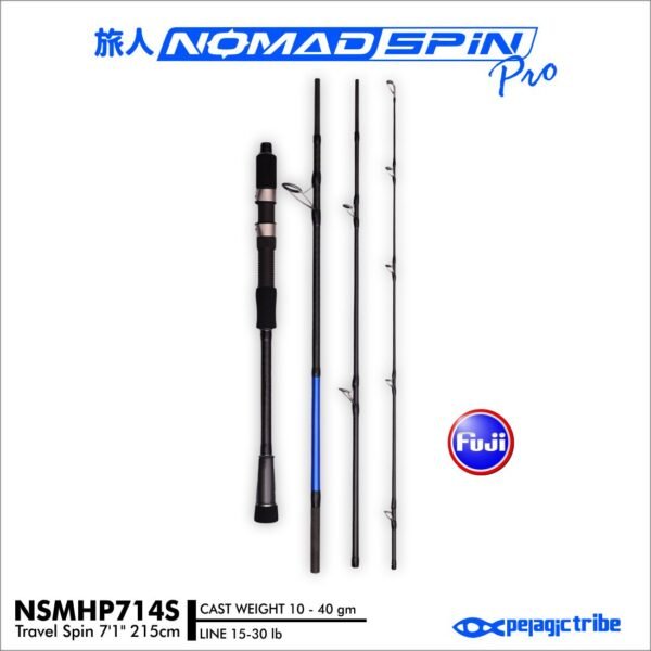 Pelagic Tribe Nomad Spin V2 Pro 7.1ft Travel Rod - Image 2