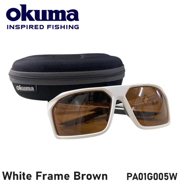 Okuma Polarized Sunglasses White Frame
