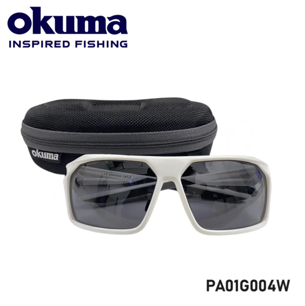 Okuma Polarized Sunglasses White Frame - Image 3