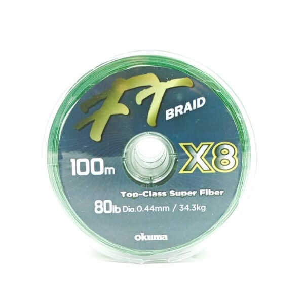 Okuma FT Braid X8 100 Meter Connected Green Braided Line - Image 2