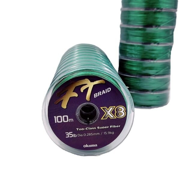 Okuma FT Braid X8 100 Meter Connected Green Braided Line