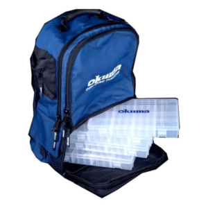 Okuma Backpack with 4 Lure Box fishing tackle bag 52cm 35cm