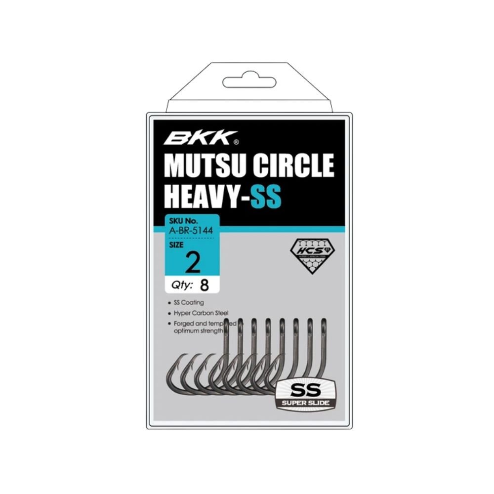 BKK Mutsu Circle Heavy Offset Hook - hills2oceans
