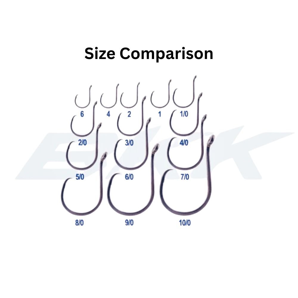 BKK Offset Heavy Circle SS Hook Size Comparison