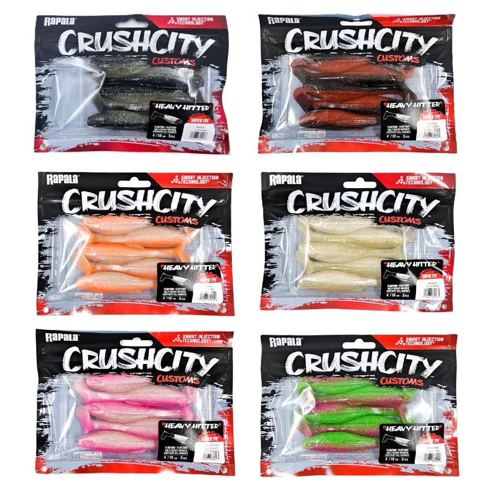 Rapala Crush City Heavy Hitter 4 inch Soft Lure Packet Photos