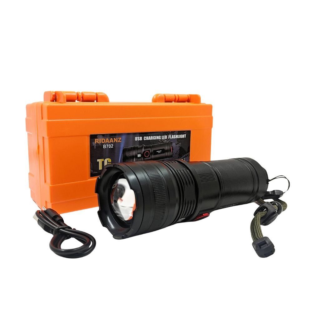 Ridaanz B702 Zoomable Laser LED 2000W Metal Torch