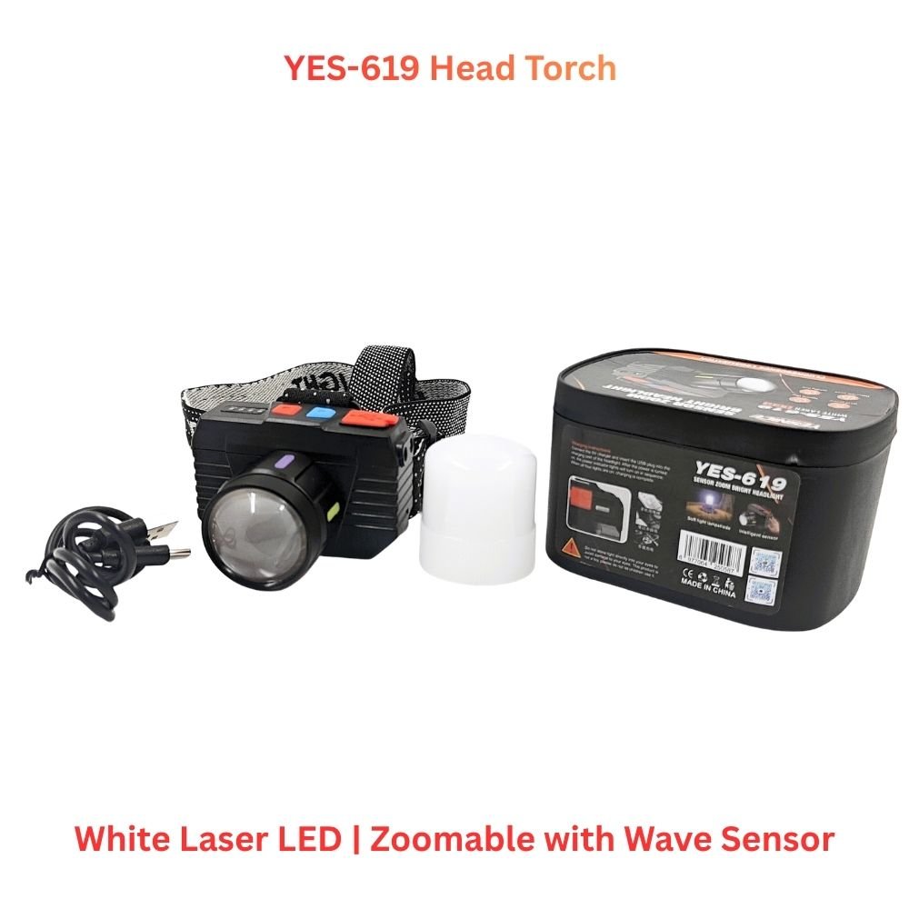 Yes-619 Zoomable Laser LED Headlamp With Wave Sensor