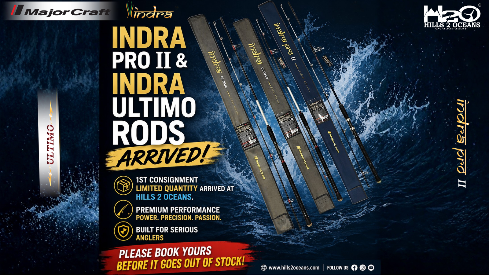 Major Craft Indra Ultimo and Indra Pro II Rods Arrived!!